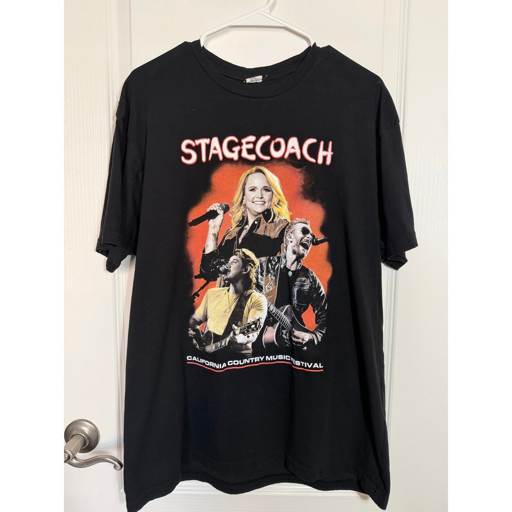 Stagecoach 2024 Festival T-Shirt Black Miranda Lambert Morgan Wallen Men XL